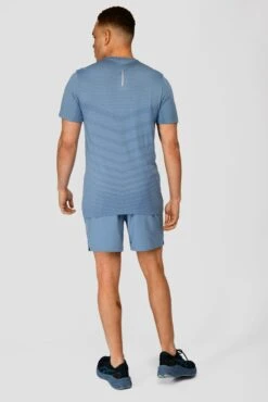 Speed Seamless T-Shirt - Steel Blue/Moonstone -Montirex SPEED SEAMLESS STEEL BLUE MOONSTONE back