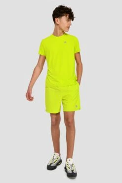 Junior Speed T-Shirt - Electric Lime -Montirex SPEED TEE ELECTRIC LIME front