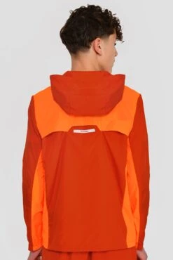 Junior Speed Windbreaker - Cardinal Red/Fiery Orange -Montirex SPEED WINDBREAKER CARDINAL RED FIERY ORANGE close back