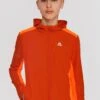 Junior Speed Windbreaker - Cardinal Red/Fiery Orange -Montirex SPEED WINDBREAKER CARDINAL RED FIERY ORANGE close front