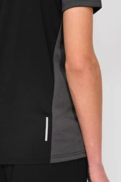 Junior Sprint T-Shirt - Black/Jet Grey -Montirex SPRINT TEE BLACK JET GREY back reflective