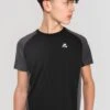 Junior Sprint T-Shirt - Black/Jet Grey -Montirex SPRINT TEE BLACK JET GREY close front