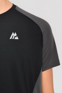 Junior Sprint T-Shirt - Black/Jet Grey -Montirex SPRINT TEE BLACK JET GREY logo detail