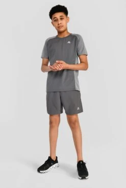 Junior Sprint T-Shirt - Cement Grey/Platinum Grey -Montirex SPRINT TEE CEMENT GREY PLATINUM GREY front