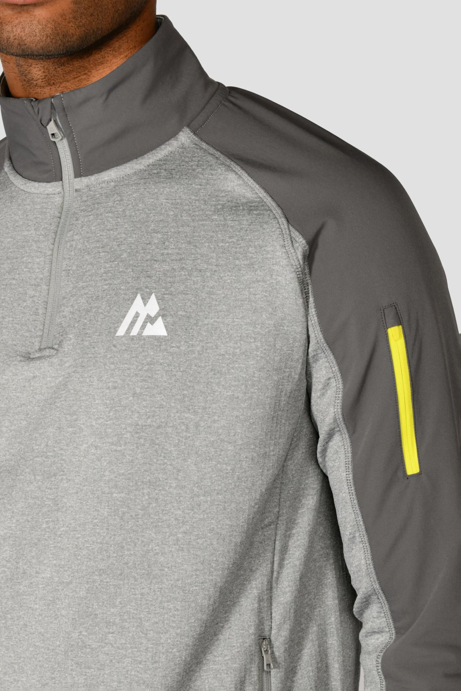 Summit Poly 1/4 Zip - Platinum Grey Marl/Cement Grey 8 Summit Poly 1/4 Zip - Platinum Grey Marl/Cement Grey - Image 6