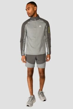 Summit Poly 1/4 Zip - Platinum Grey Marl/Cement Grey 10 Summit Poly 1/4 Zip - Platinum Grey Marl/Cement Grey -Montirex SUMMIT POLY 1 4 ZIP PLATINUM GREY MARL CEMENT GREY front