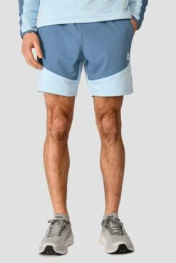 Summit Poly Short - Moonstone Marl/Steel Blue -Montirex SUMMIT POLY SHORT MOONSTONE MARL STEEL BLUE front