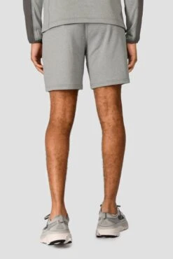 Summit Poly Short - Platinum Grey Marl/Cement Grey -Montirex SUMMIT POLY SHORT PLATINUM GREY MARL CEMENT GREY close back