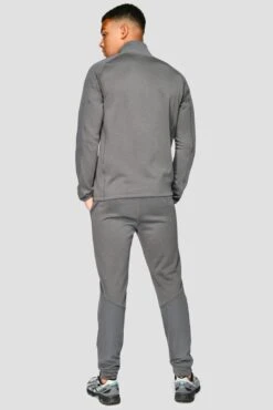 Summit 1/4 Zip - Grey Marl/Jet Grey -Montirex SUMMITPOLY1 4ZIP GREYMARL JETGREY back