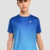 Junior Track Fade T-Shirt - Cobalt/Maya Blue -Montirex TRACK FADE TEE COBALT MAYA BLUE close front