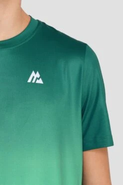 Junior Track Fade T-Shirt - Deep Sea/Mountain Meadow -Montirex TRACK FADE TEE DEEP SEA MOUNTAIN MEADOW logoo