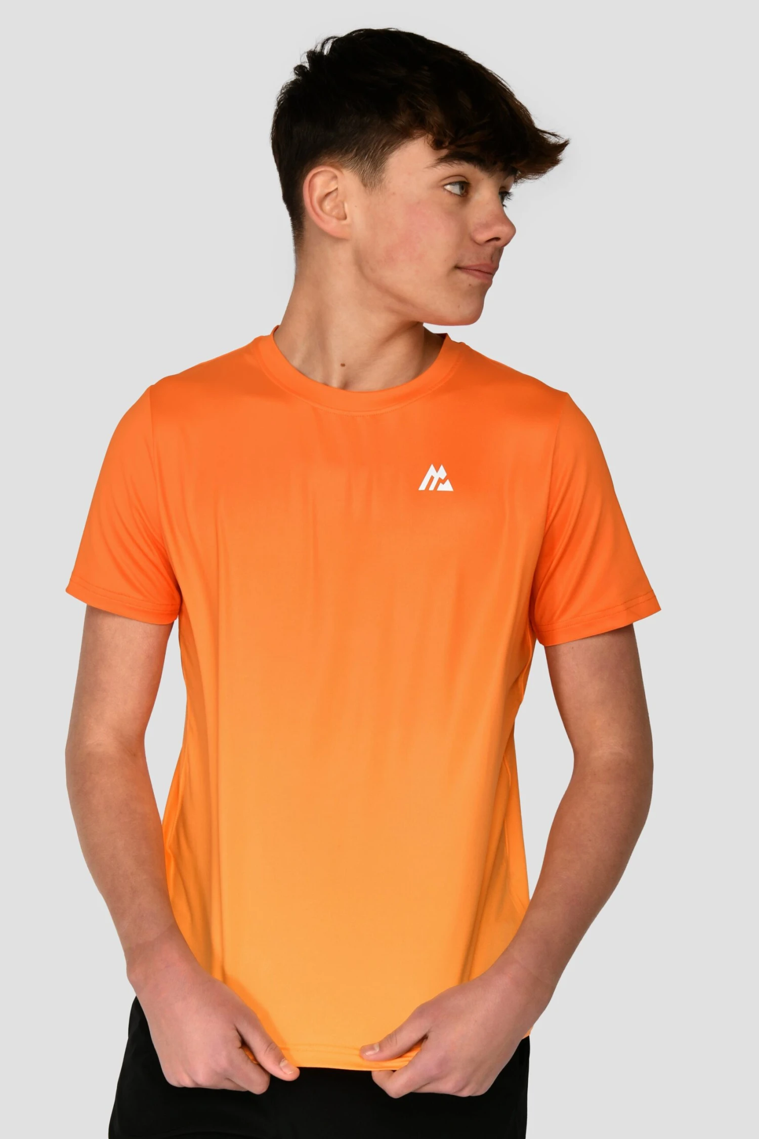 Junior Track Fade T-Shirt - Fiery Orange/Ember 3 Junior Track Fade T-Shirt - Fiery Orange/Ember