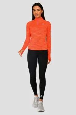 Women's Trail 2.0 1/4 Zip - Neon Pink/Orange/Red Multi -Montirex TRAIL 2.0 1 4 ZIP MAGENTA LAVA SAFETY ORANGE EMBER front