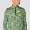 Junior Trail 2.0 1/4 Zip - Neon Blue/Lime -Montirex TRAIL 2.0 1 4 ZIP NEON BLUE AZURE BLUE LIME FROST close front