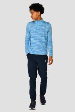 Junior Trail 2.0 1/4 Zip - Neon Blue/Sky -Montirex TRAIL 2.0 1 4 ZIP NEON BLUE NEON SKY WHITE front