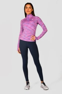 Women's Trail 2.0 1/4 Zip - Purple/Pink -Montirex TRAIL 2.0 1 4 ZIP THISTLE ROYAL PURPLE VIVID VIOLET NEON PINK FULLFRONT
