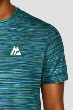 Trail 2.0 T-Shirt - Navy/Turquoise -Montirex TRAIL 2.0 TEE AERO BLUE DEEP SEA MARINE BLUE MIDNIGHT BLUE logo
