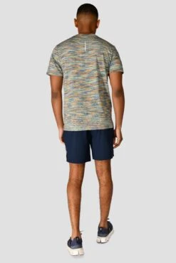 Trail 2.0 T-Shirt - Green/Blue Multi -Montirex TRAIL 2.0 TEE MOUNTAIN MEADOW AZURE BLUE WHITE COPPER back