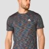 Trail 2.0 T-Shirt - Black/Blue/Orange 2 Trail 2.0 T-Shirt - Black/Blue/Orange -Montirex TRAIL 2.0 TEE SAFETY ORANGE MAYA BLUE COBALT SPACE BLUE BLACK close front