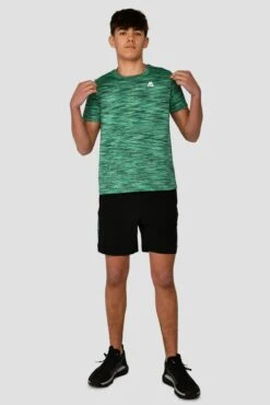 Junior Trail 2.0 T-Shirt - Green/Black -Montirex TRAIL 2.0 TEE TEAL MIST front