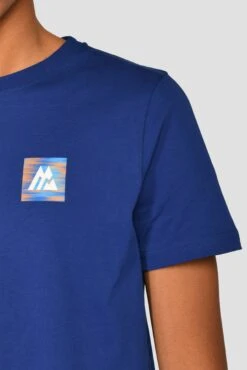 Junior Trail Box T-Shirt - Marine Blue -Montirex TRAIL BOX TEE MARINE BLUE close