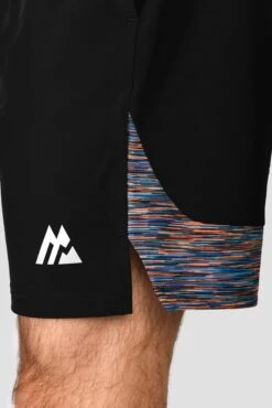 Trail Panel 2.0 Short - Black/Blue/Orange -Montirex TRAIL PANEL 2.0 SHORT BLACK SAFETY ORANGE MAYA BLUE logo