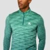 Trail Seamless 1/4 Zip - Mountain Meadow/Deep Sea 1 Trail Seamless 1/4 Zip - Mountain Meadow/Deep Sea -Montirex TRAIL SEAMLESS 1 4 ZIP MOUNTAIN MEADOW DEEP SEA close front