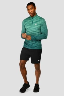 Trail Seamless 1/4 Zip - Mountain Meadow/Deep Sea -Montirex TRAIL SEAMLESS 1 4 ZIP MOUNTAIN MEADOW DEEP SEA front