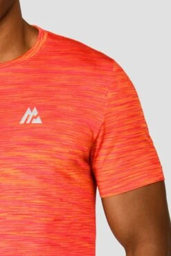 Trail Seamless T-Shirt - Fiery Orange/Hot Pink/Hibiscus -Montirex TRAIL SEAMLESS TEE FIERY ORANGE HOT PINK HIBISCUS logo