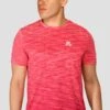 Trail Seamless T-Shirt - Hibiscus/Rouge -Montirex TRAIL SEAMLESS TEE HIBISCUS ROUGE close front