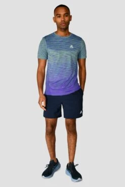Trail Seamless T-Shirt - Green/Purple -Montirex TRAIL SEAMLESS TEE MOUNTAIN MEADOW PURPLE Front