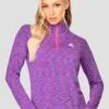Women's Trail 2.0 1/4 Zip - Purple/Blue -Montirex TRAIL2.01 4ZIP PURPLE ELECTRICPURPLE NEONBLUE SHOCKINGPINK closefront