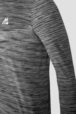 Trail Seamless 1/4 Zip - Black/Grey Multi -Montirex TRAILSEAMLESS1 4ZIP BLACK WHITE CEMENTGREY close 1