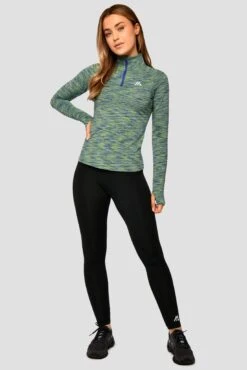 Trail 2.0 1/4 Zip - Green/Blue Multi -Montirex Trail 1 4 Zip BLUE GREEN CAPRI Full Front