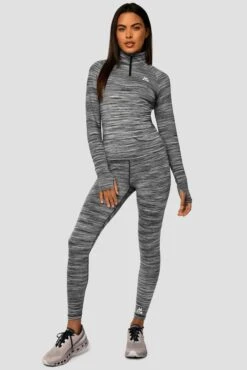 Trail 2.0 1/4 Zip - Black/Grey Multi 12 Trail 2.0 1/4 Zip - Black/Grey Multi -Montirex Trail 1 4 Zip GREY BLACK WHITE Full Front