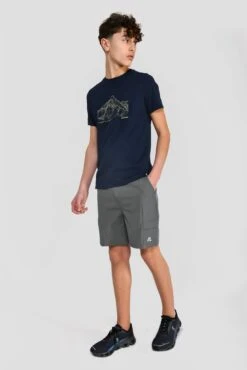 Junior Utility Cargo Short - Cement Grey -Montirex UTILITY CARGO SHORT CASTLEROCK full front