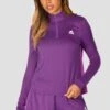 Women's Vital 1/4 Zip - Electric Purple 1 Women's Vital 1/4 Zip - Electric Purple -Montirex VITAL 1 4 ZIP ELECTRIC PURPLE close front